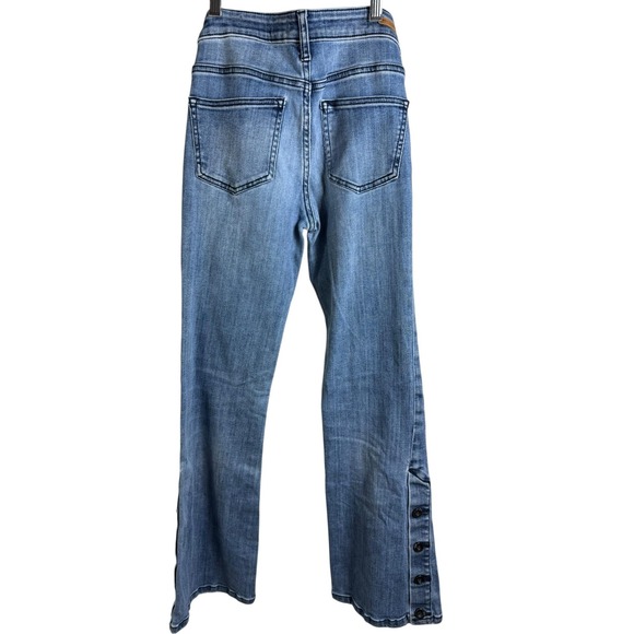 Pilcro Jeans Womens 25 Petite High-Rise Bootcut Side Button Hem Anthropologie - Picture 3 of 6